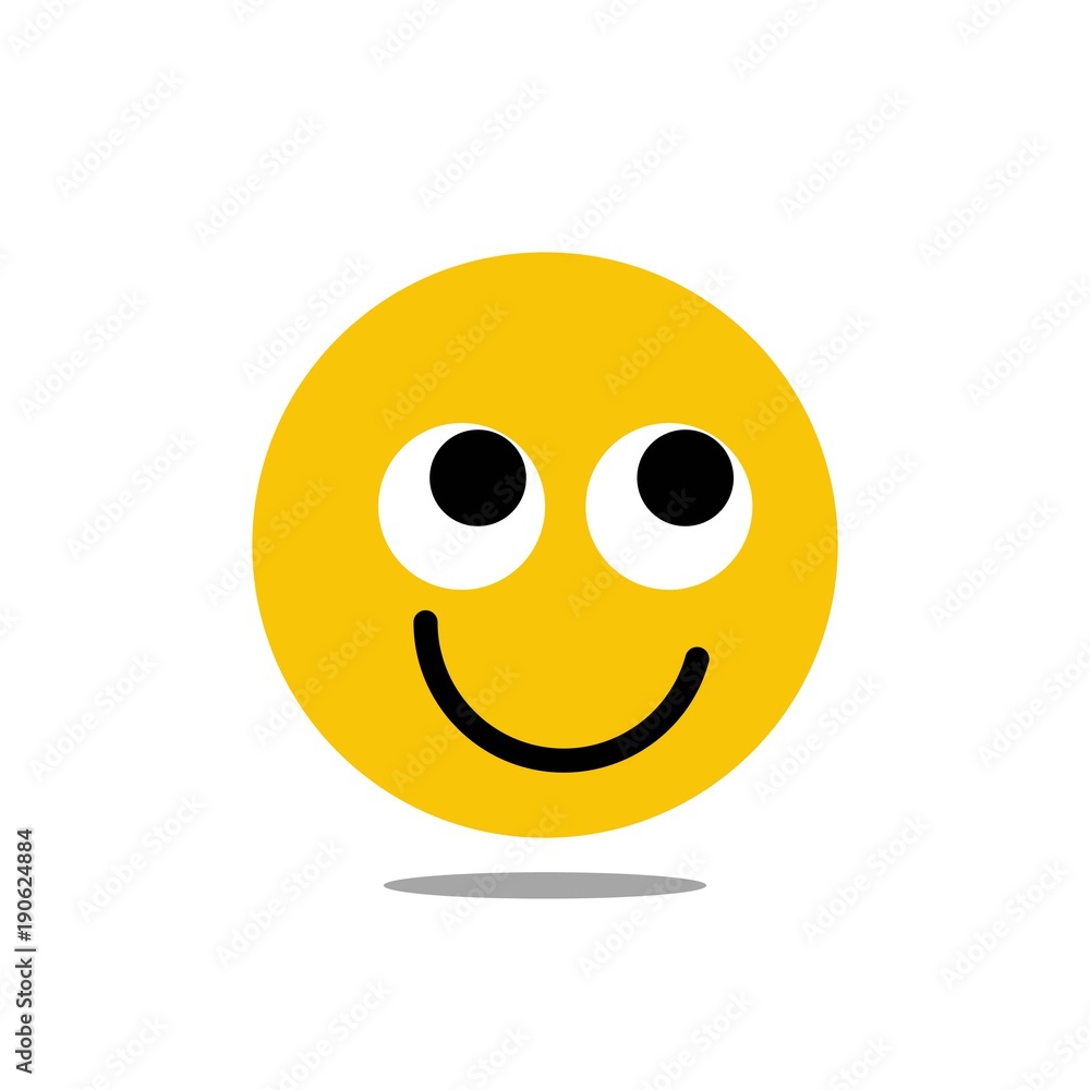 Smile Emoticon Vector Template Design