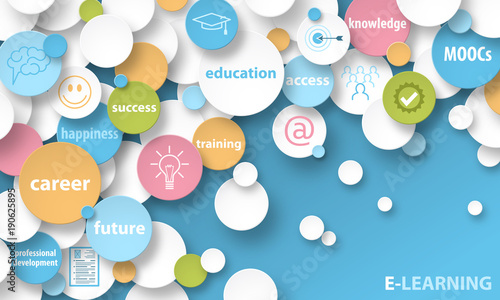 E-LEARNING Vector Concept Banner photo