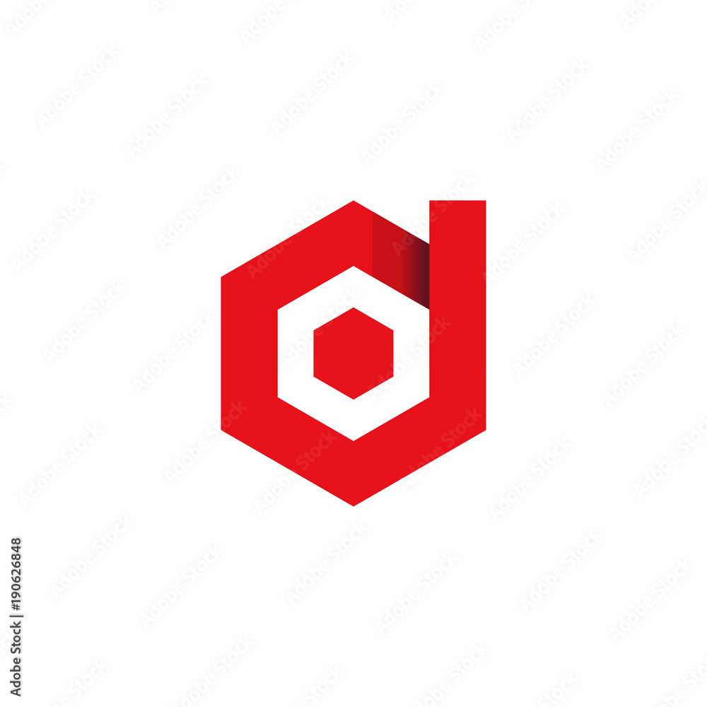 Letter D Hexagon Letter D Hexagon