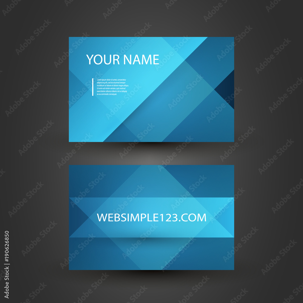 Fototapeta premium Colorful Modern Style Business Card Template, Back and Front Side, Vector Design