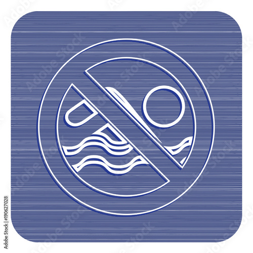 No swimming prohibition sign icon
