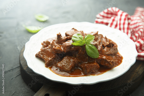 Traditional homemade beef goulash photo