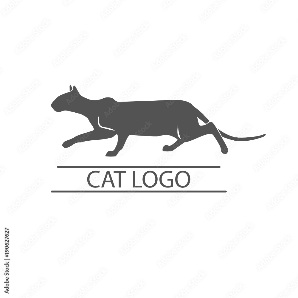 Vector illustration of cat logo
