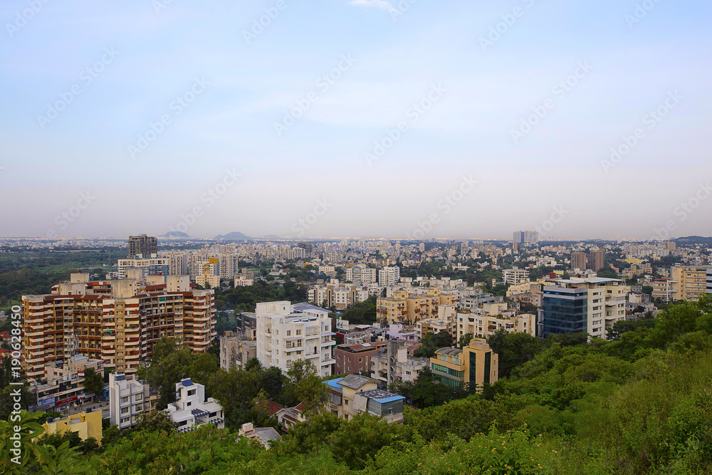 Aerial Cityscape with buildings, Pune, Maharashtra