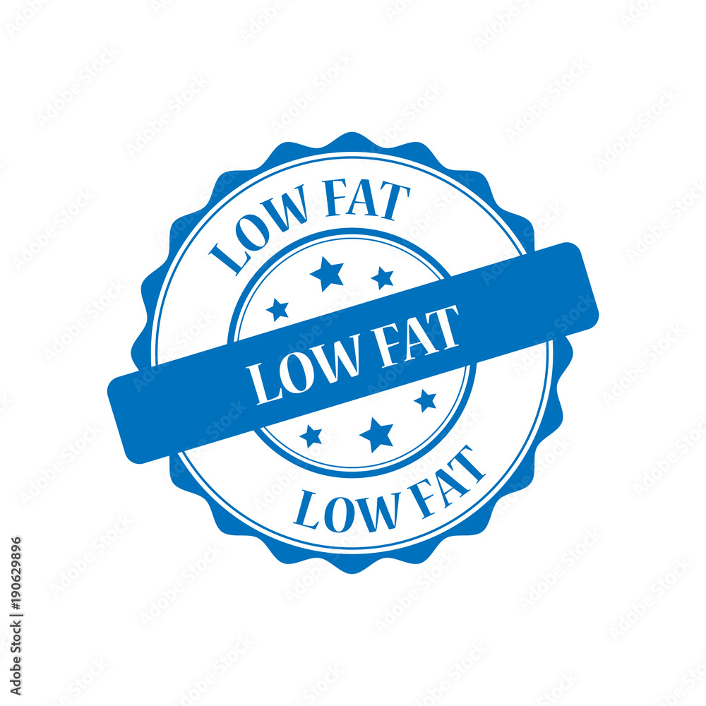 Obraz premium Low fat blue stamp illustration