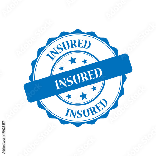Insured blue stamp illustration