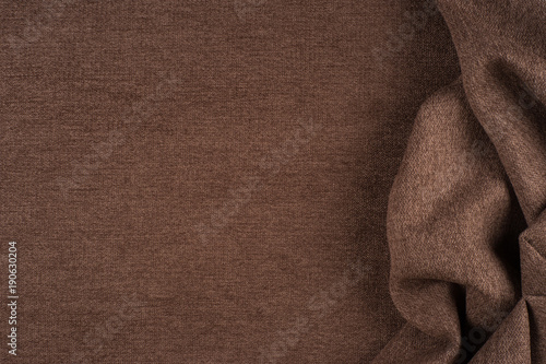 Brown fabric texture for background. Abstract background, empty template.