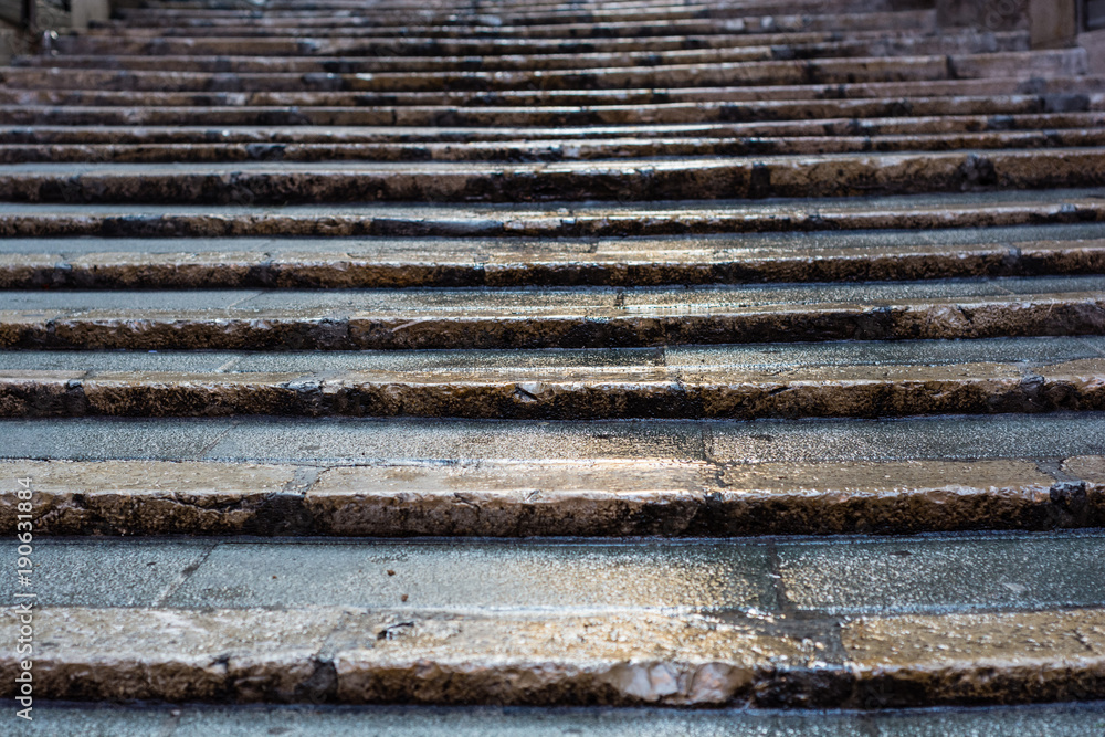 Stone stairs. textures and glitters. Abstract. Concepts.