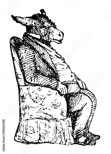 The donkey man - vintage style - Der Eselmann