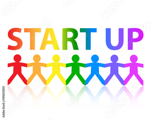 Start Up Paper People Rainbow