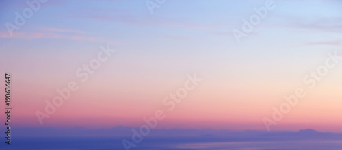 Romantic oceanic sunset