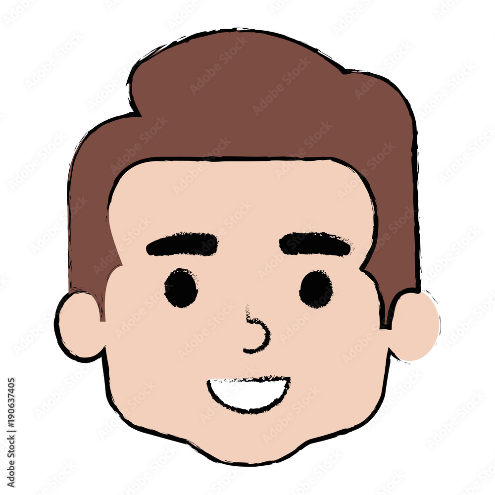 cute and little boy head vector illustration design cute and little boy head vector illustration design