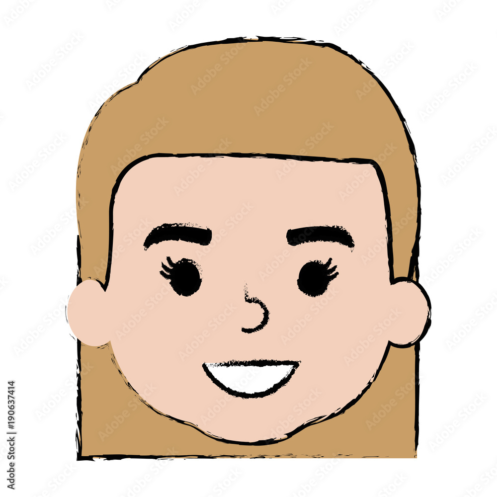 cute and little girl head vector illustration design cute and little girl head vector illustration design