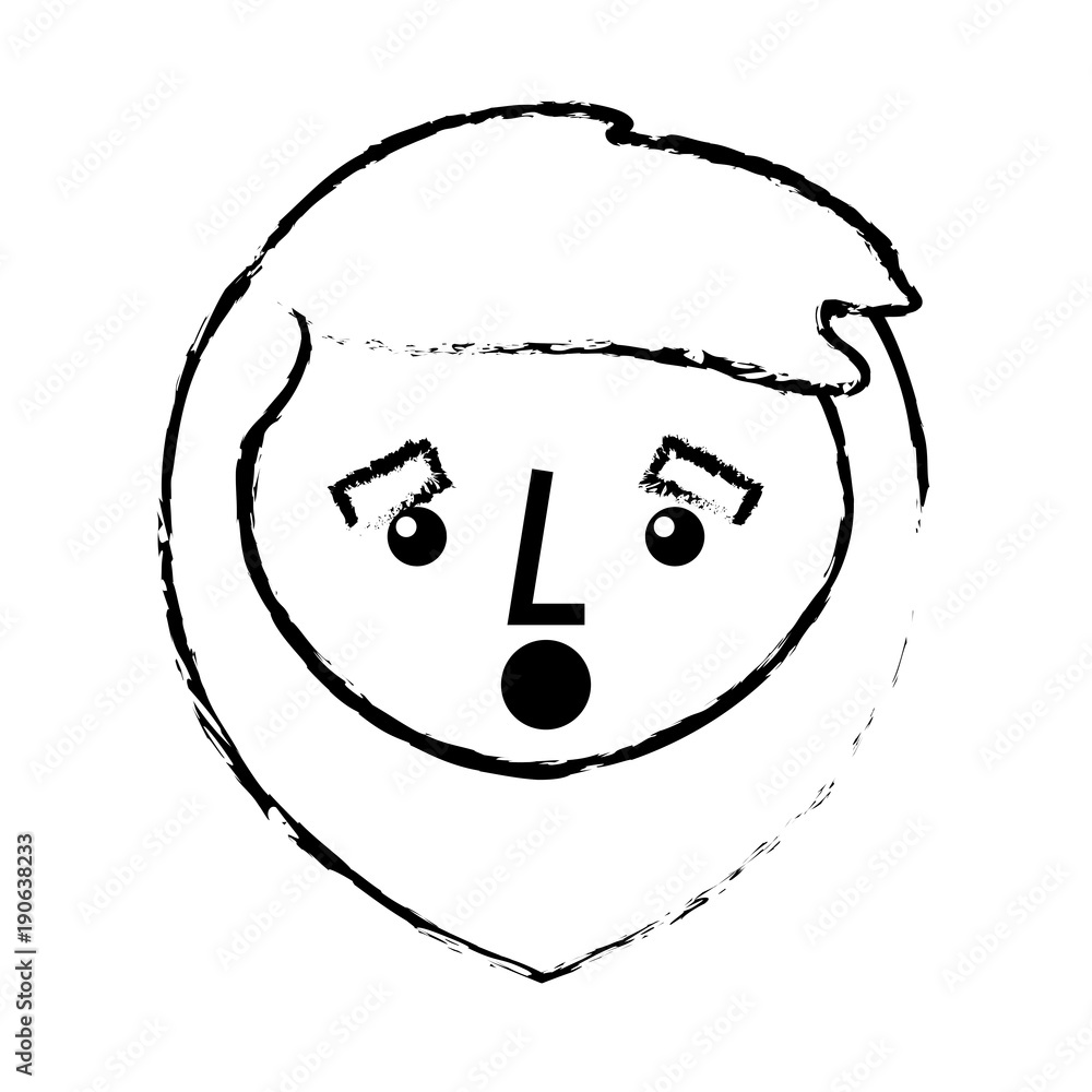 cartoon surprised face man beard character vector illustration sketch image design cartoon surprised face man beard character vector illustration sketch image design