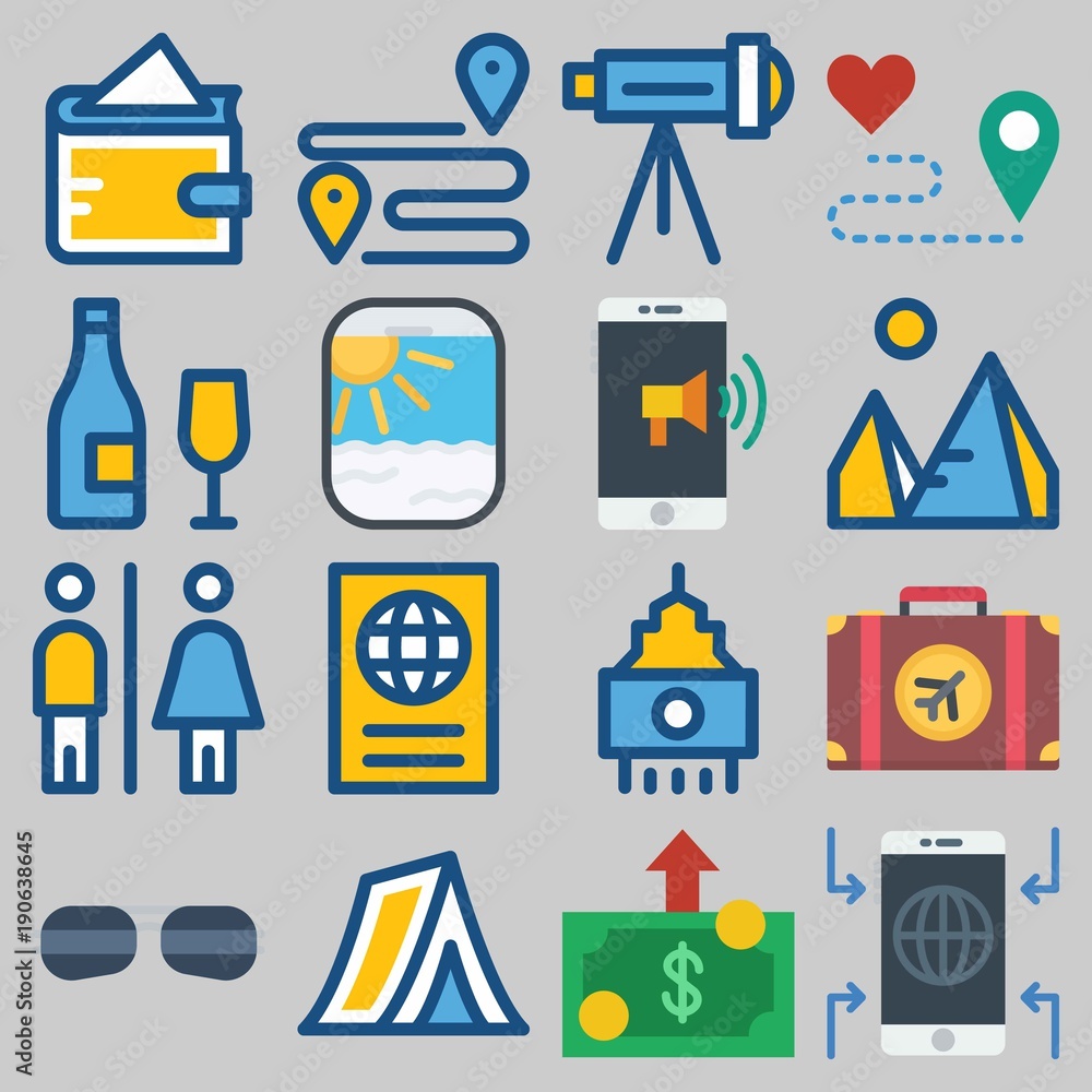 Obraz premium icons set about Travel . [keywordRandom:3]