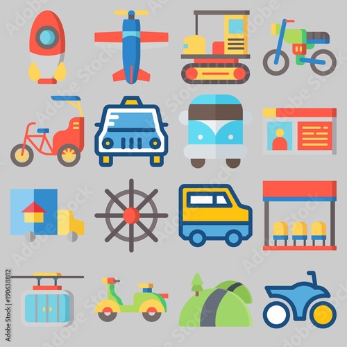 icons set about Transportation . [keywordRandom:3] © Orxan