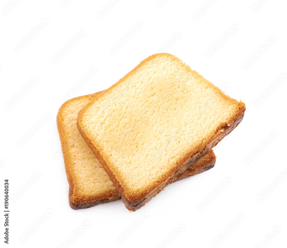 Moist butter cake isolated Moist butter cake isolated