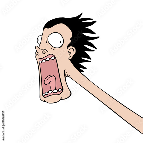 ugly face illustration