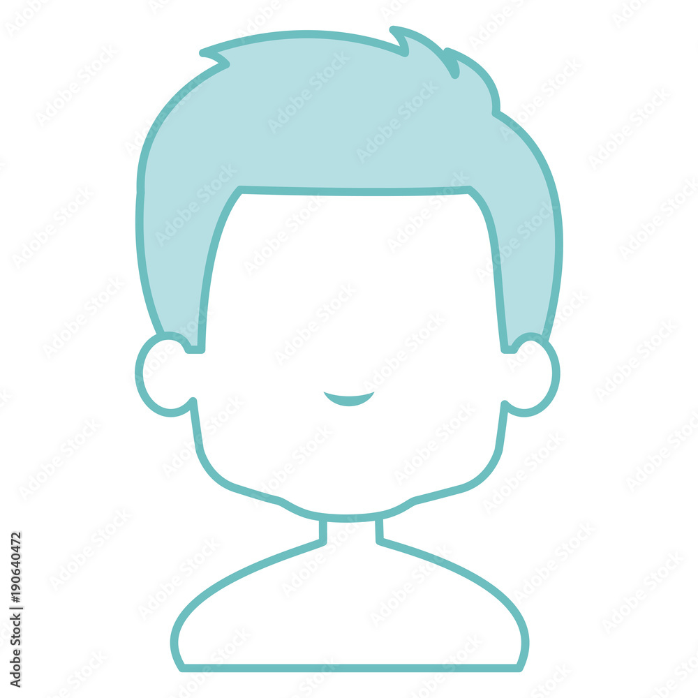 Obraz premium cute and little boy shirtless vector illustration design