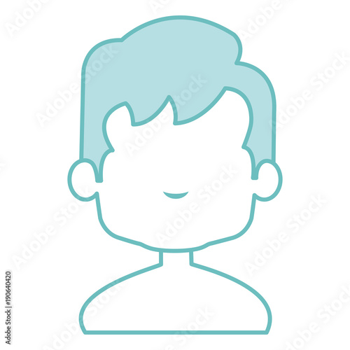 cute and little boy shirtless vector illustration design