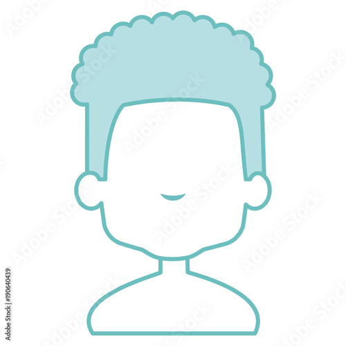 cute and little boy shirtless vector illustration design