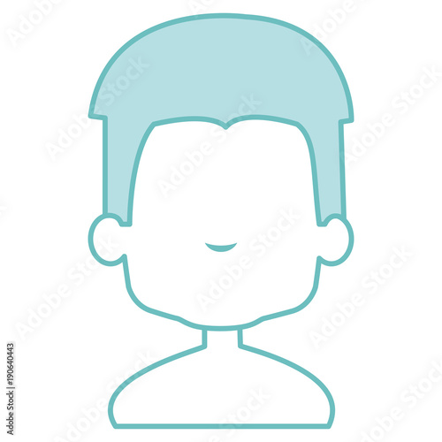cute and little boy shirtless vector illustration design