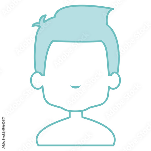 cute and little boy shirtless vector illustration design