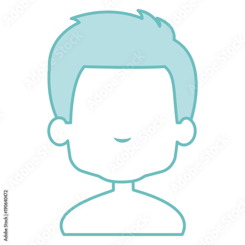 cute and little boy shirtless vector illustration design