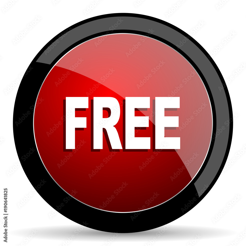 Free vector icon. Modern design red and black glossy web and mobile applications button in eps 10 Free vector icon. Modern design red and black glossy web and mobile applications button in eps 10