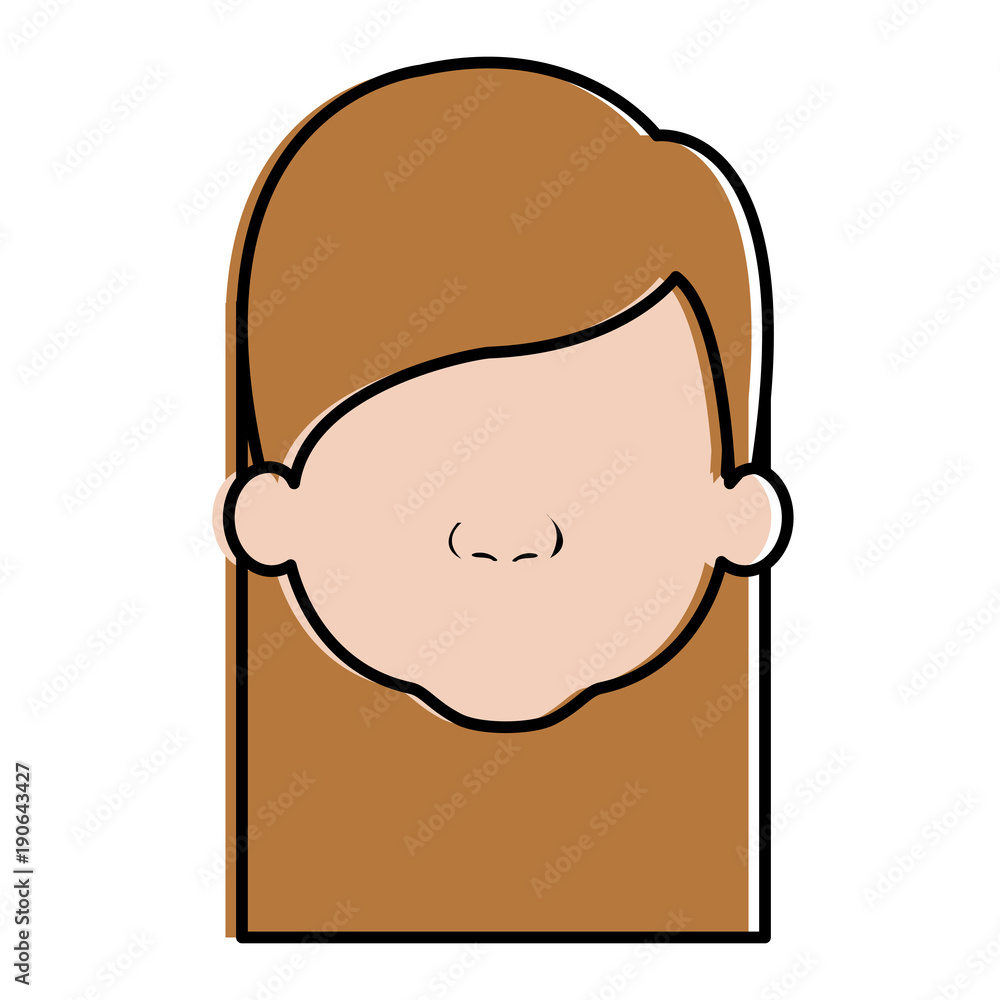 Fototapeta premium cute and little girl head vector illustration design