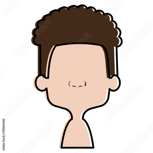 cute and little boy shirtless vector illustration design