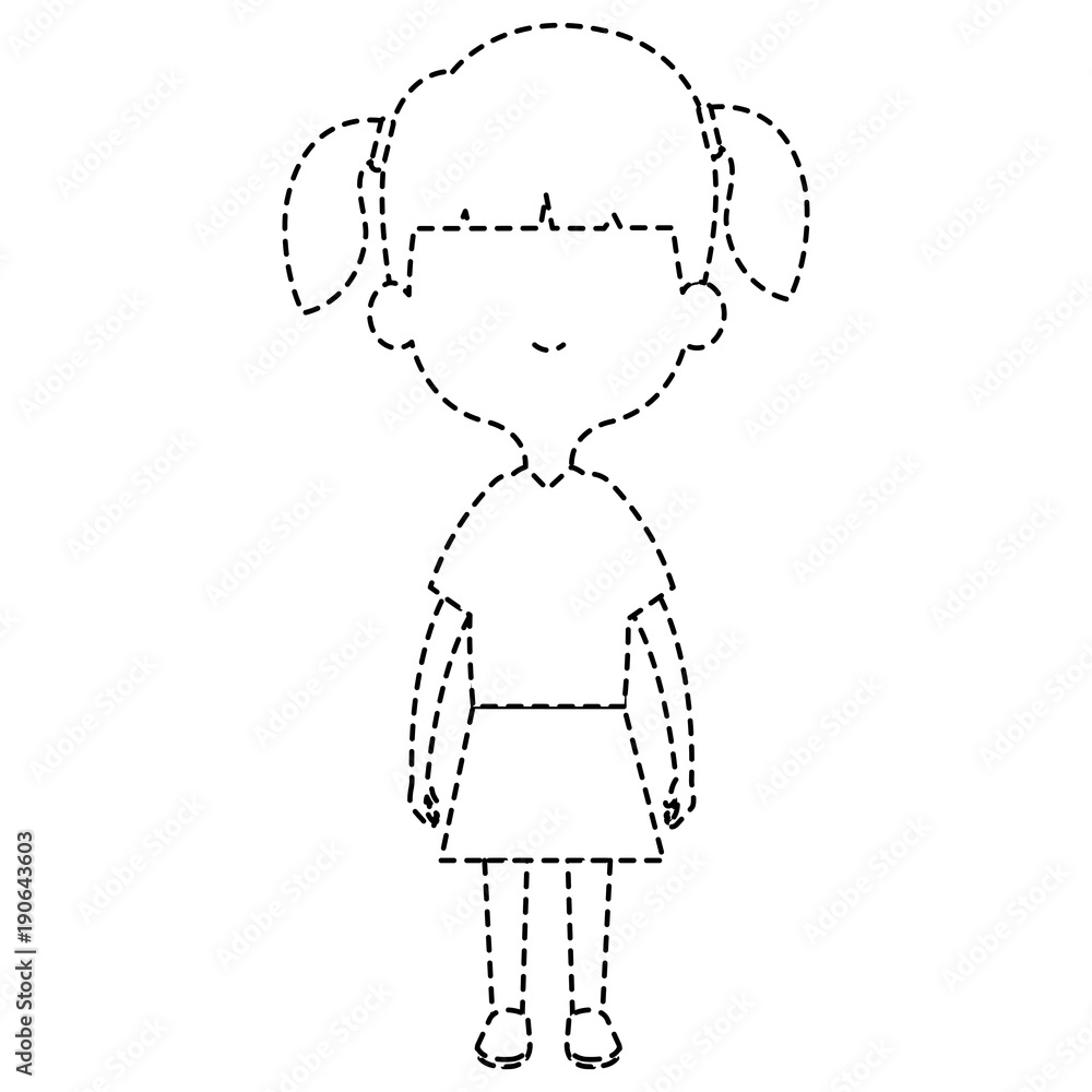 Fototapeta premium cute and little girl vector illustration design