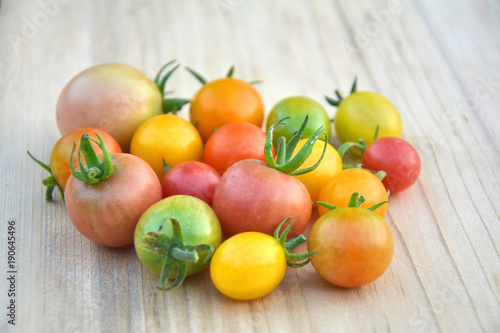Colorful various cherry tomatoes