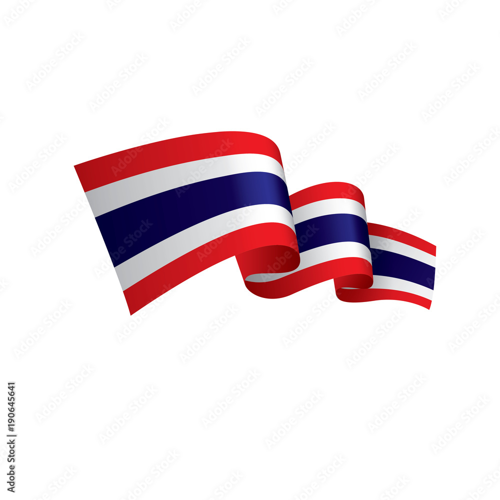 Fototapeta premium Thailand flag, vector illustration