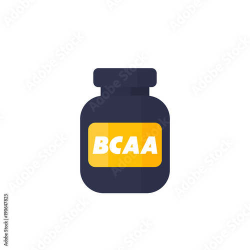 bcaa, amino vector icon on white