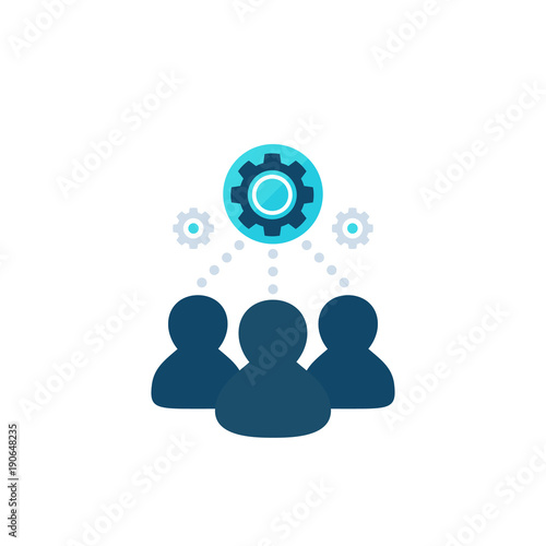 cooperation vector icon on white