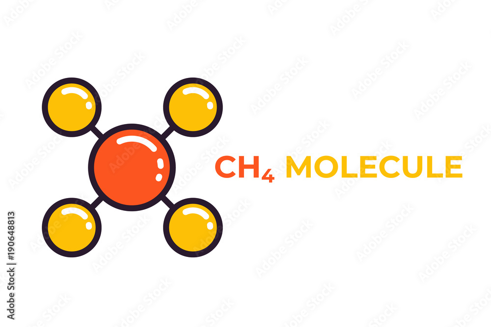 methane molecule icon