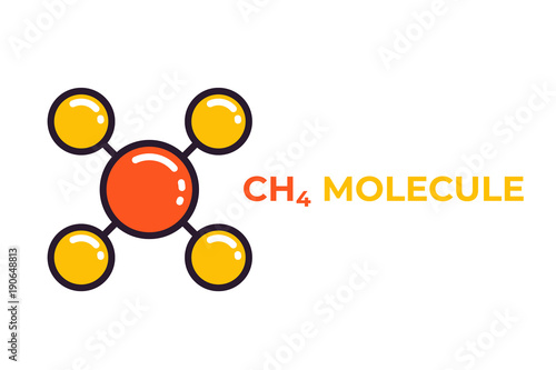 methane molecule icon