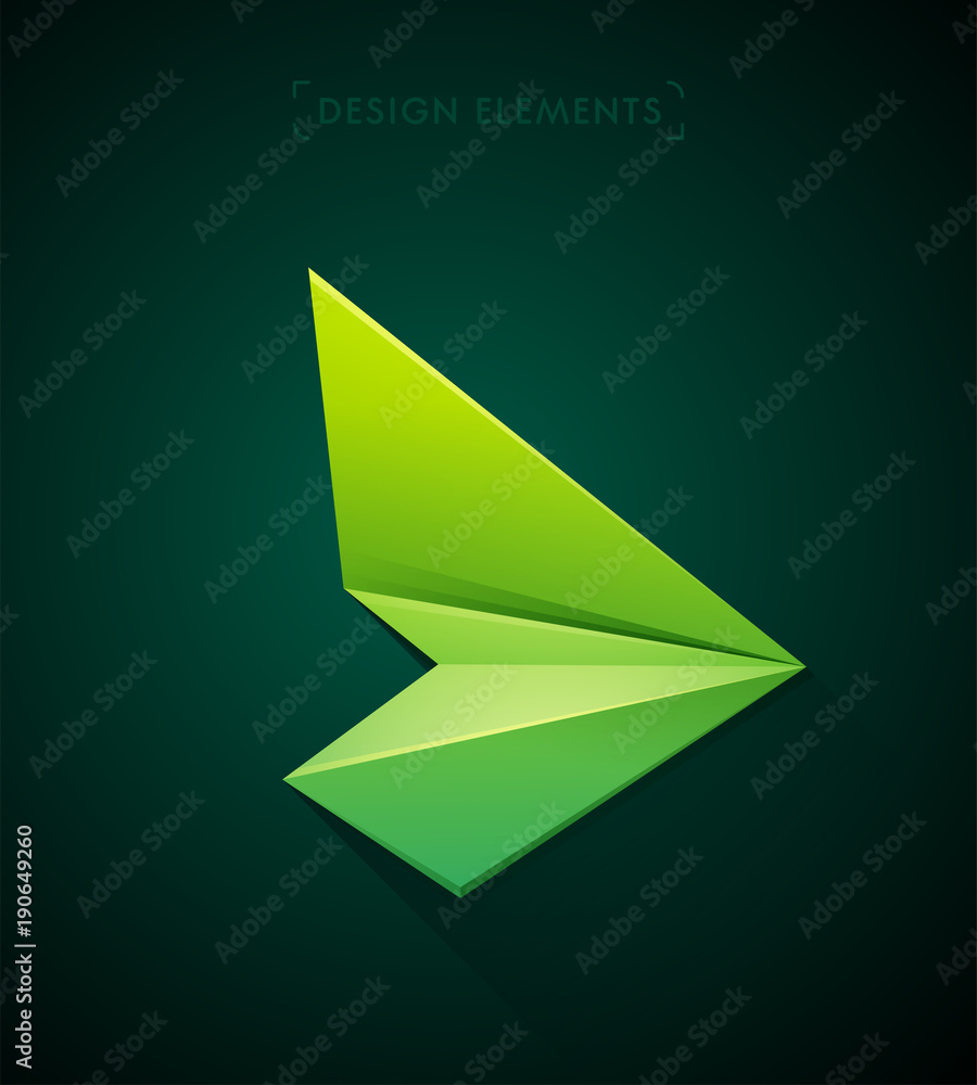 Vector abstract and modern aviation logo template. Material design, origami, long shadow illustration. Aircraft wing Vector abstract and modern aviation logo template. Material design, origami, long shadow illustration. Aircraft wing