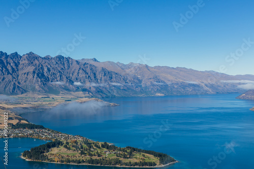 Queenstown downtown with the remarkable range, South island, New Zealand © naiveangelde