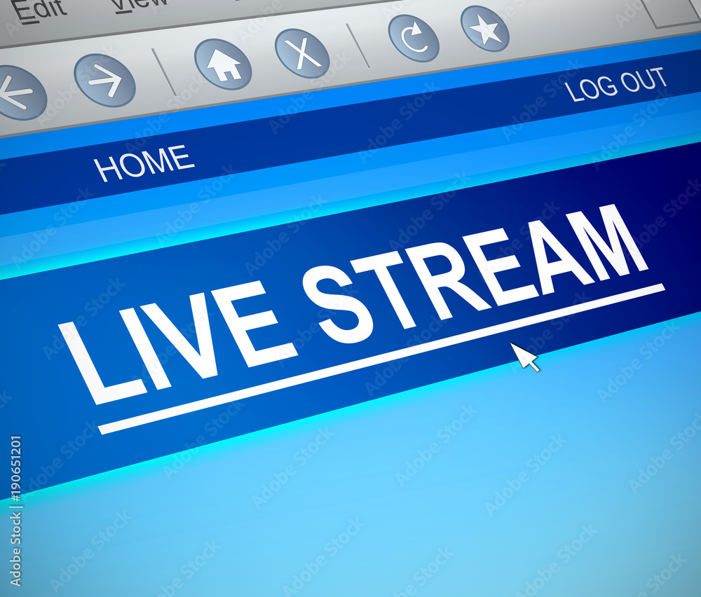 Live stream concept. Live stream concept.