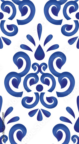 blue and white pattern