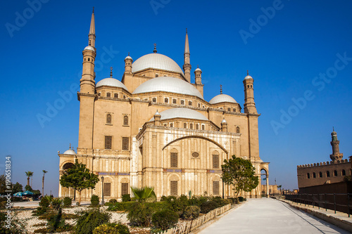 Saladin citadel in Cairo Egypt from outside