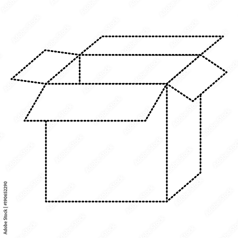 cardboard box package carton paper shipping delivery transport vector illustration