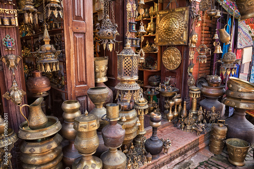 Shop with Brass Items, Bhaktapur, Nepal