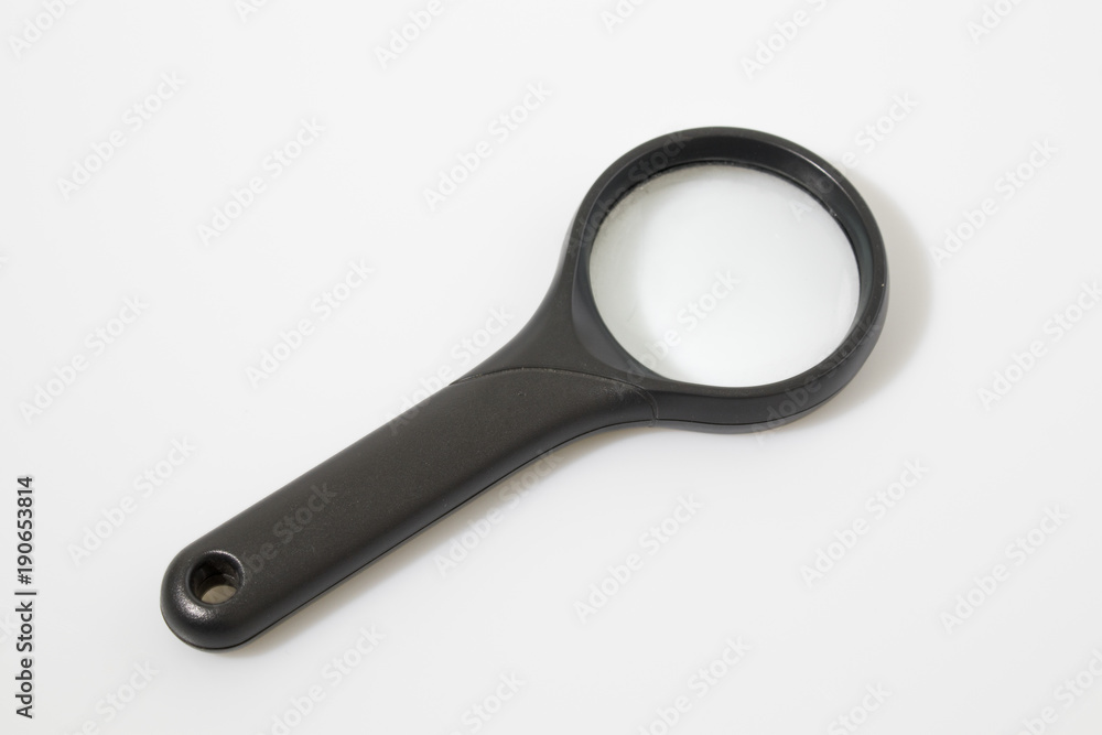 magnifying glass in a white background composition magnifying glass in a white background composition