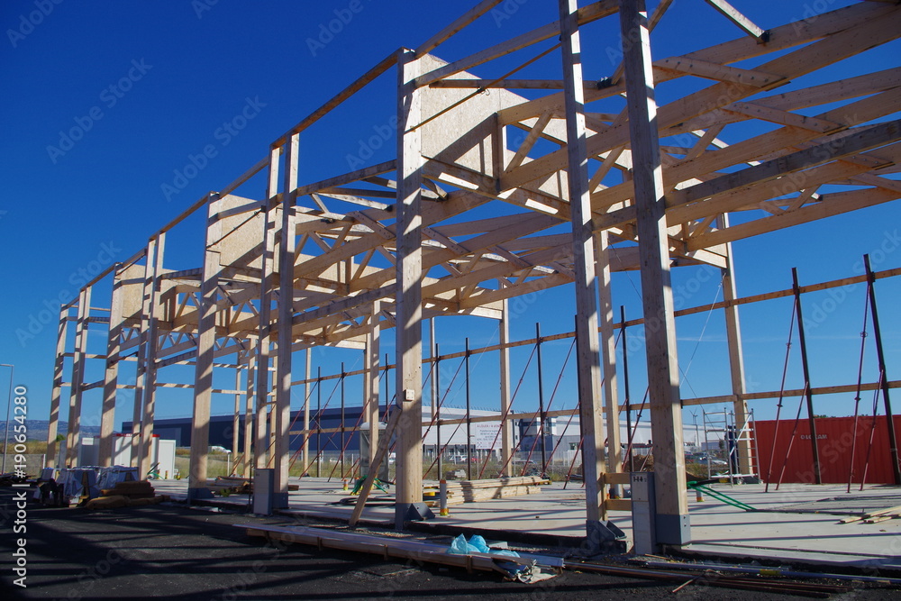 Fototapeta premium Chantier ossature bois