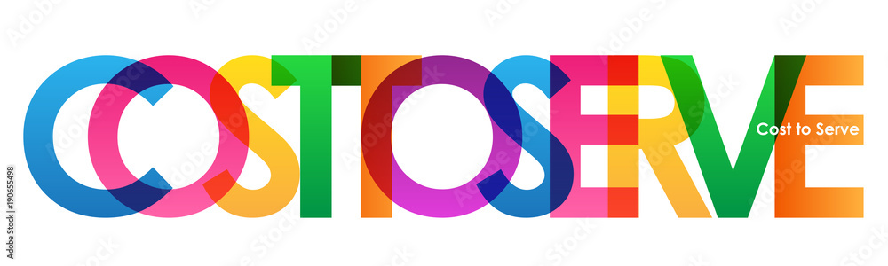 COST TO SERVICE metric vector letters icon COST TO SERVICE metric vector letters icon