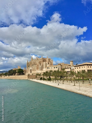 Obraz na płótnie Castle in Palma de Mallorca w salonie