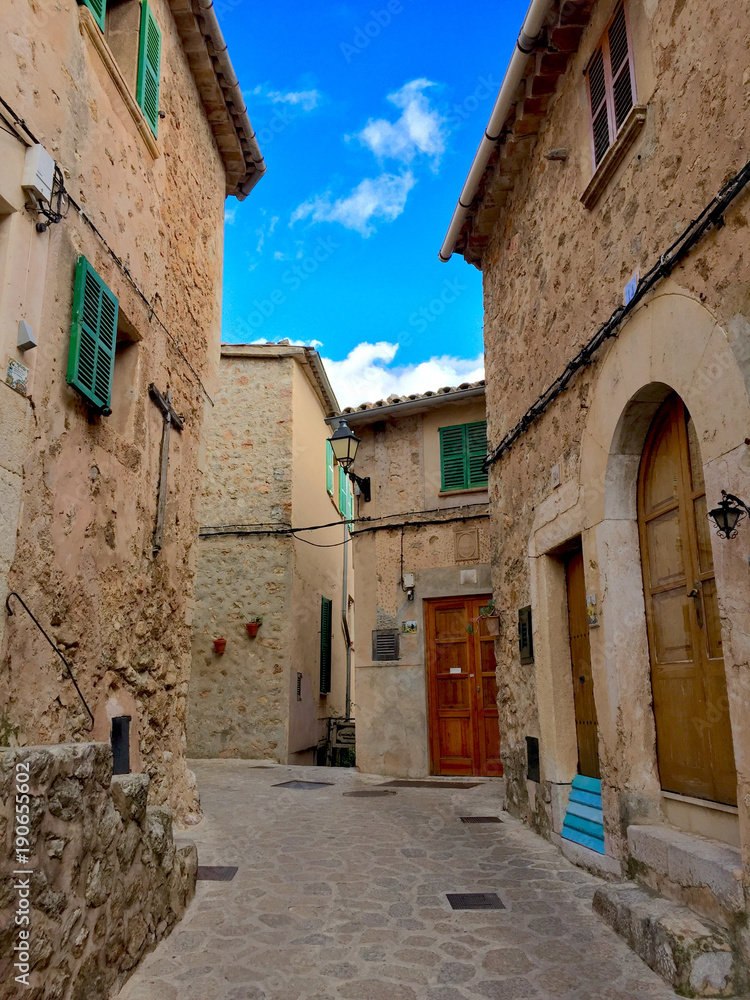 Street in Valldemossa in Mallorca